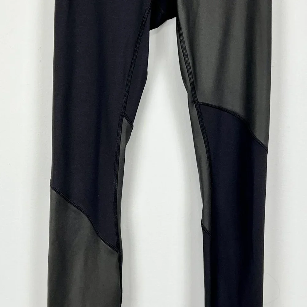 Lululemon Wunder Under High Rise Pants Cire Wrap Black Tights Leggings size 2